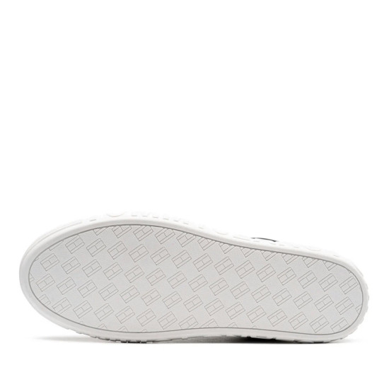 Tommy Hilfiger Monochrome Leather Cupsole Trainers
